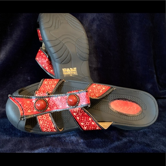 Corkys by Elite red mule style Sandals size 10 - Picture 1 of 6